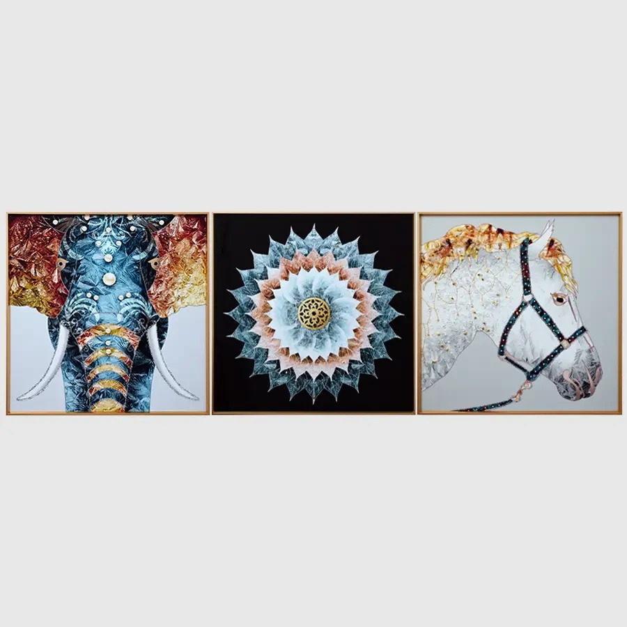 Set Of Exquisite Crystal Painting - Set of 3pc