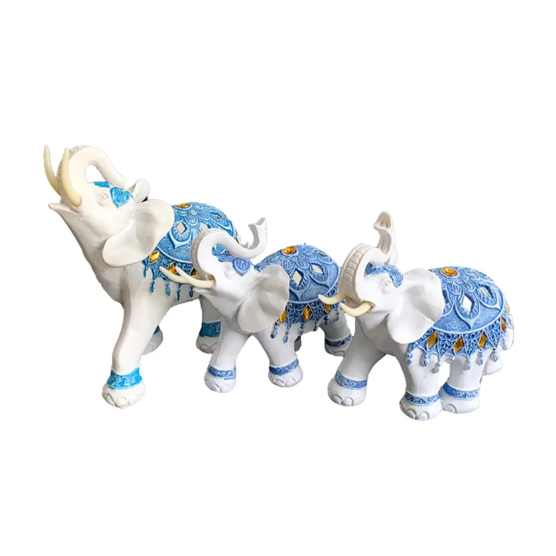 Divine Royal Elephants Showpiece