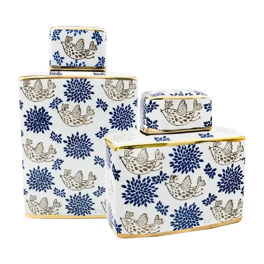 Modern Blue & White Ceramic Vases